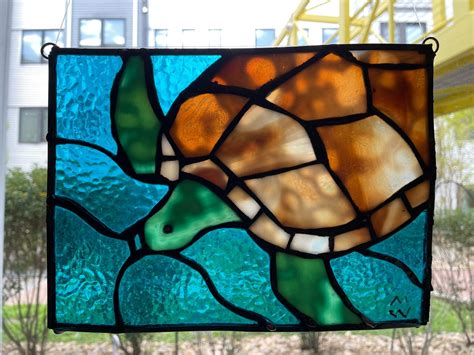 Stained Glass Sea Turtle Made To Order Etsy