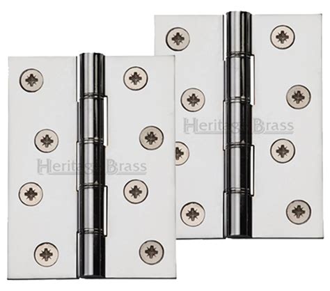 Heritage Brass 4 Inch Heavier Duty Double Phosphor Washered Butt Hinges Polished Chrome Sold