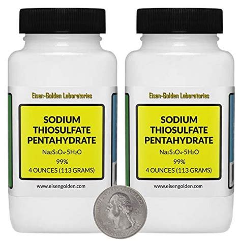 Sodium Thiosulfate Pentahydrate Na2S3O3 5H2O 99 AR Grade Powder 8 Oz