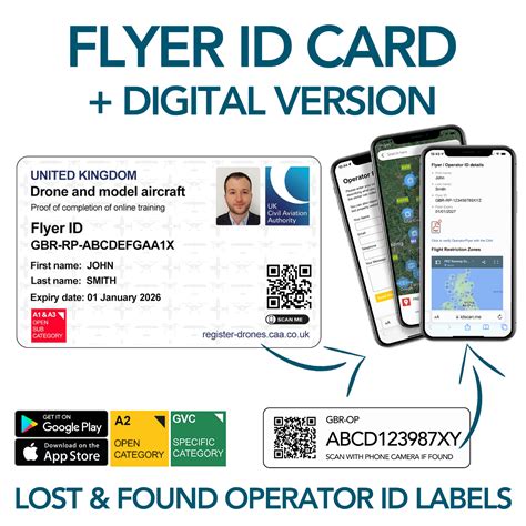 Drone Flyer ID Card FREE IOS Android Flyer ID Card Drone Operator