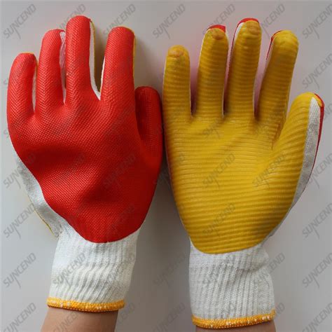 Double Sides Laminated Rubber Welding Cotton Gloves With Rubber Palm