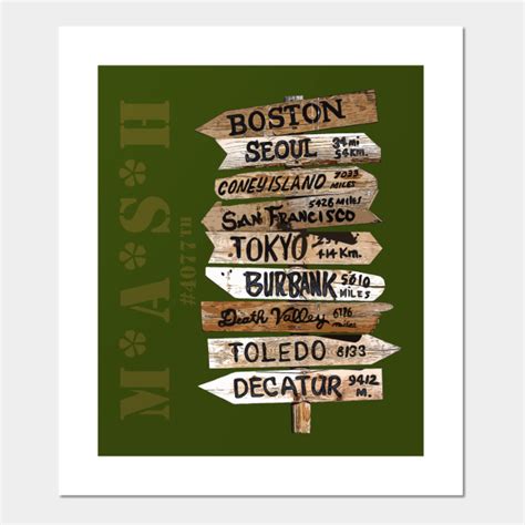 Mash 4077th With Road Signs Mash Posters And Art Prints Teepublic