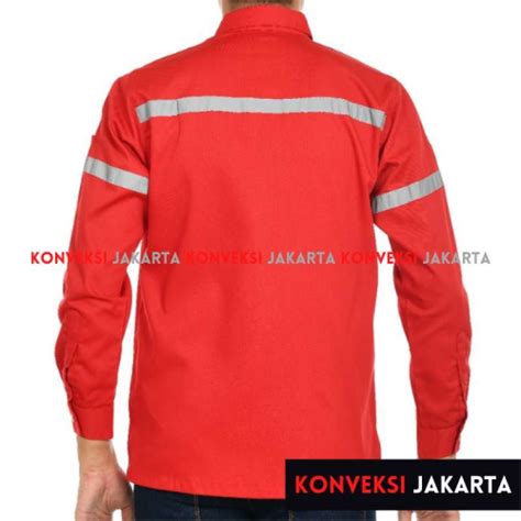 Jual Baju Wearpack Kemeja Safety K Proyek Tambang Lengan Panjang