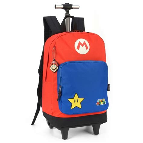 Mochila De Rodinha Escolar Mario Bros Luxcel Ref Shopee Brasil