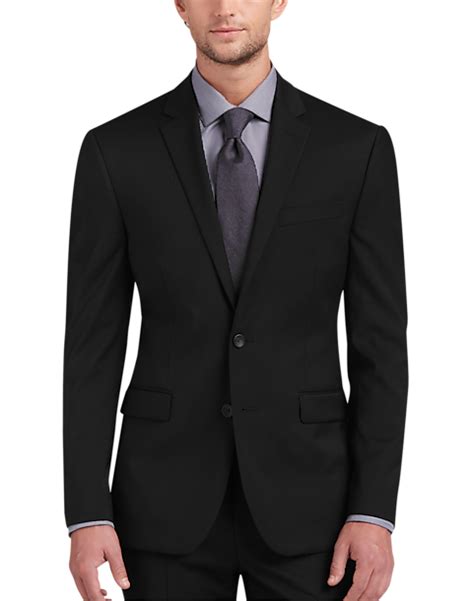 Awearness Kenneth Cole Awear Tech Black Extreme Slim Fit Suit Separates