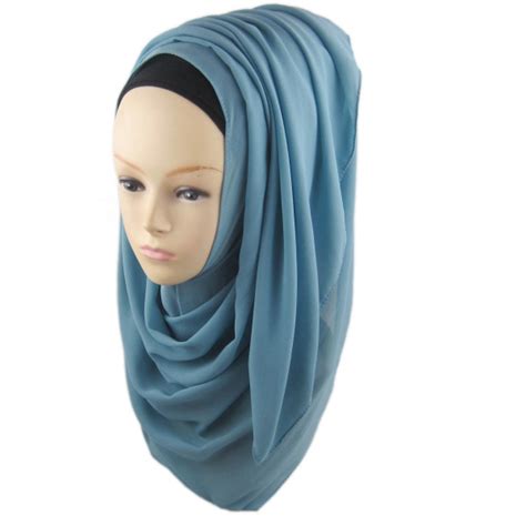 New Women Muslim Chiffon Hijab Islamic Headwear Scarf Arab Caps Shawls