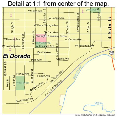 El Dorado Kansas Street Map 2020075