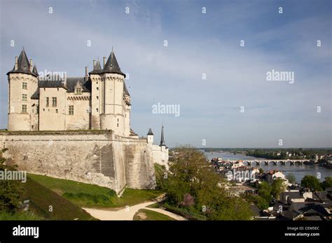 France Loire Valley Saumur Castle Stock Photo Alamy