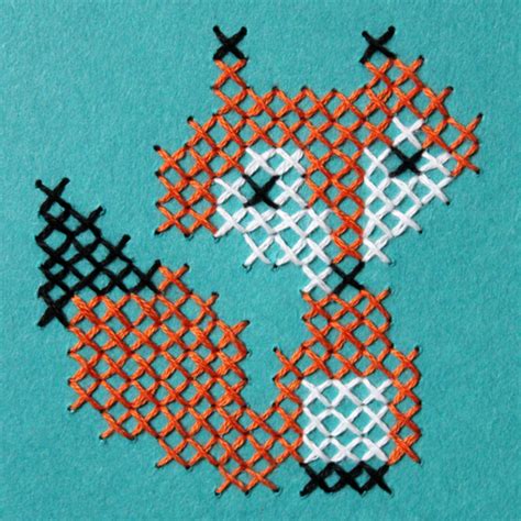 How To Cross Stitch On Paper A Fox And An Owl Loulou