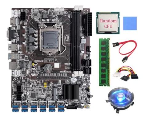 Placa Base B75 Eth Mining Lga1155 12 Pcie A Usb Con Rando Cuotas Sin