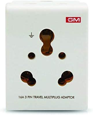 GM 3050 16A 3 Pin Multi Plug Adapter White Pack Of 2 Amazon In