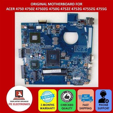 Original Acer Aspire 4750 4750z 4750zg 4750g 4752z 4752zg 4752g 4755zg 4755g Motherboard