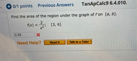 Solved Points Previous Answers Tanapcalc Chegg