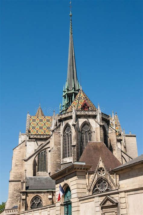 Dijon Cathedral in the city of Dijon, France. Dijon Cathedral (Cath ...