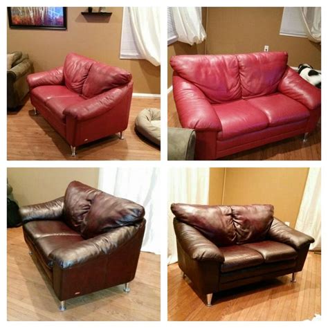 Leather Couch Dyed W 6 Feibings Leather Dye Leather Furniture Paint