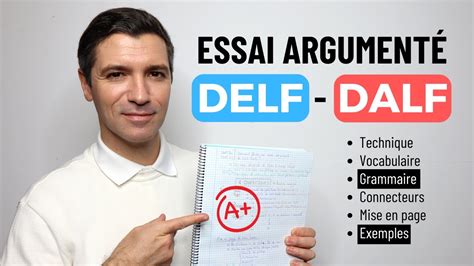 Comment faire un essai argumenté DELF DALF Vocabulaire grammaire