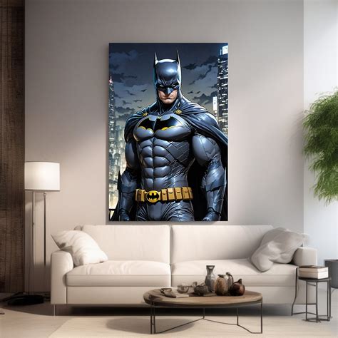 Batman Wall Art Batman Painting Dc Comics The Dark Knight Poster Batman Wall Print