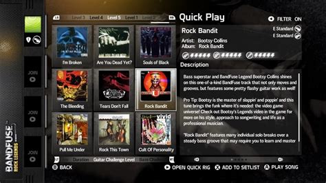 Bandfuse Rock Legends Shows More Screens