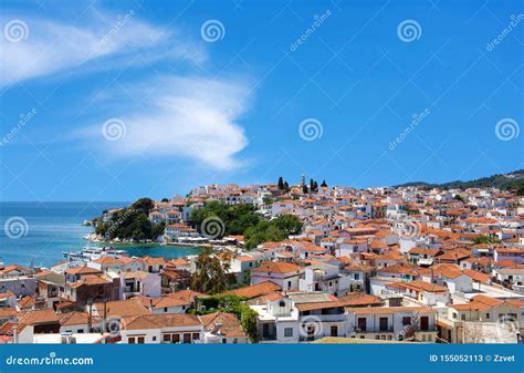 Skiathos Island, Northen Sporades, Greece Stock Image - Image of city ...