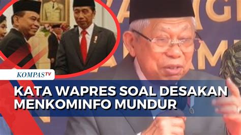 Respons Wapres Ma Ruf Amin Soal Desakan Menkominfo Mundur Akibat Server