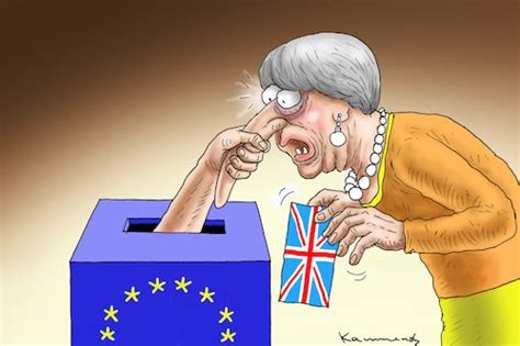 Eu Election With Theresa May Von Marian Kamensky Politik Cartoon Toonpool