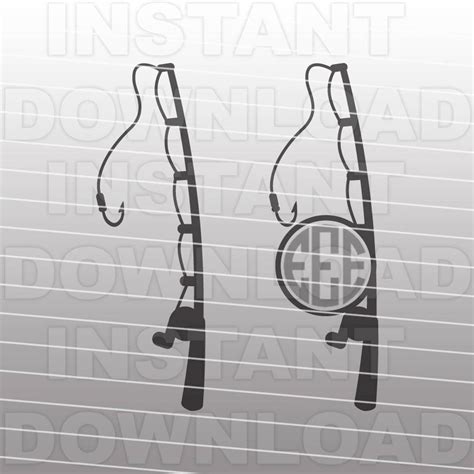 Fishing Pole SVG File Fishing SVG File Vector Art commercial & Personal ...