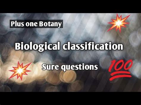 Plus One Botany Chapter 1 Part 1 Bio Classification Sure Questions