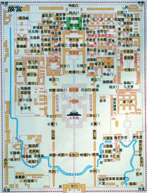 北京故宫导游图 北京旅游地图库 地图窝