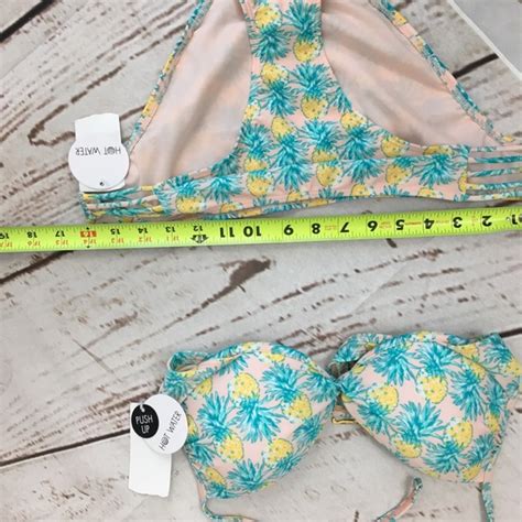Hot Water Swim Nwt Hot Water Yellow Pineapple Bikini Poshmark