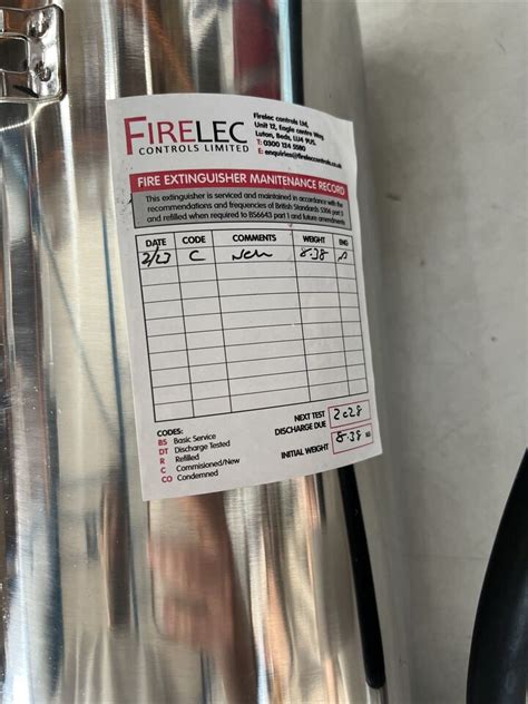 Premium Fss Uk Litre Foam Afff Chrome Silver Fire Extinguisher Free