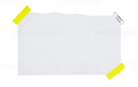 Blank Note Paper With Yellow Tape Edge 22609839 Png