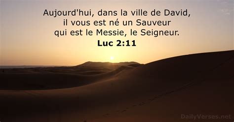 25 décembre 2023 Verset Biblique du Jour Luc 2 11 DailyVerses net