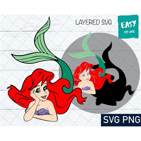 Mermaid Svg Cricut Svg Clipart Layered Svg Files For Cri Inspire