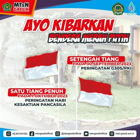 Ayo Kibarkan Bendera Merah Putih Sebagai Peringatan Hari Kesaktian