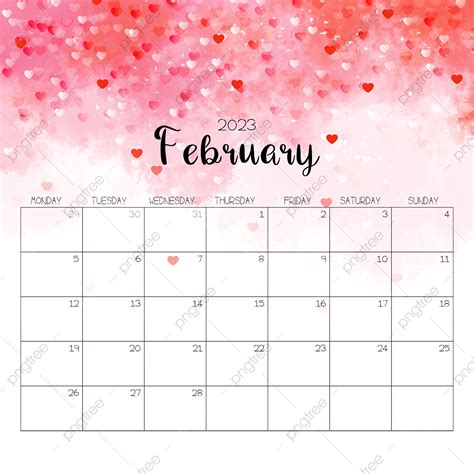 Calendario Mensual Febrero Vector Transparente Png Dibujos The Best