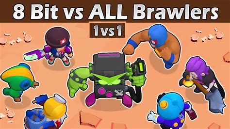 8 Bit Vs Todos 1 Vs 1 El Brawler Más Fuerte Brawl Stars Youtube