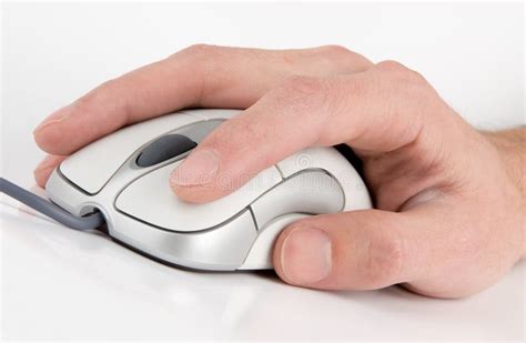 Hand Holding Computer Mouse Stock Image Image Of Sleek Wheel 11680705