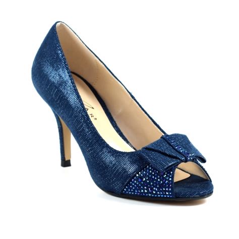 Mira Navy Peep Toe Court Shoe Shoes And Matching Bags From Lunar Shoes Uk