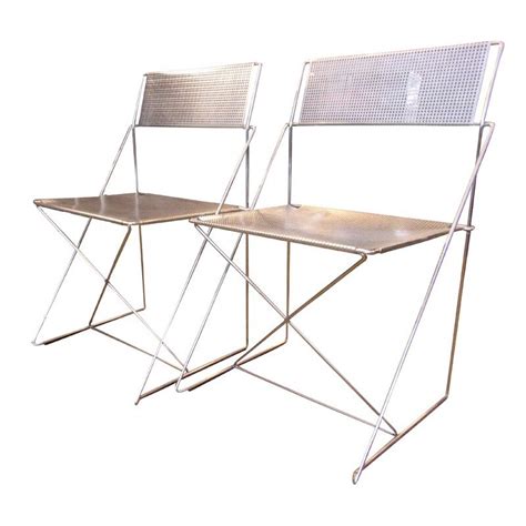 Magis X LINE Pair Of Chairs In Metal Niels Jorge HAUGESEN 1970s