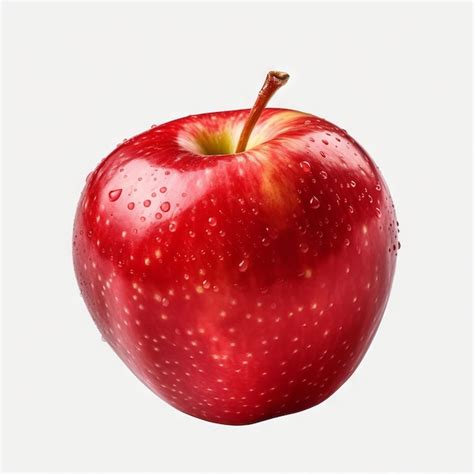 Una Manzana Roja Con Un Fondo Blanco Foto Premium