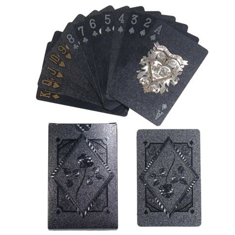 Black Rose Deck Cartes De Jeu En Plastique Imperm Ables Conviviale R Es