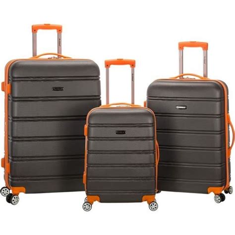 Melbourne Valise Rigide Roulettes Pivotantes Charbon Piece Set