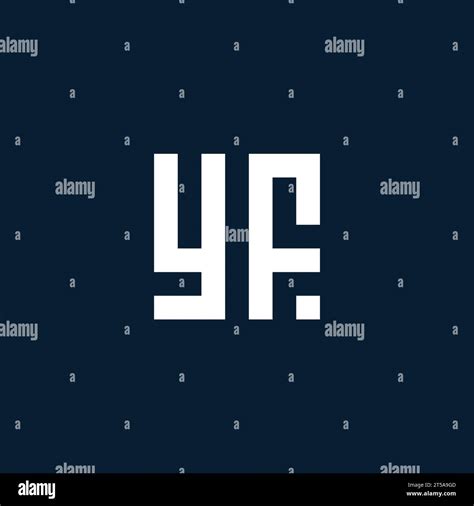 YF Initial Monogram Logo With Geometric Style Design Ideas Stock Vector