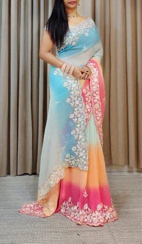 Georgette Crush Saree At Rs Piece In Surat