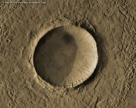 Mars Art Gallery Martian Crater Image