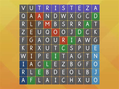 Sopa De Letras De Las Emociones Wordsearch