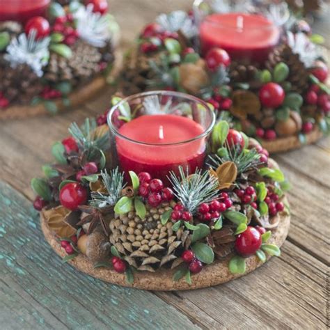 Manualidades navideñas Cómo hacer centro de mesa navideño con velas