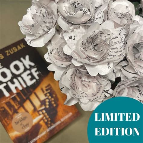 Artificial Paper Flower Bouquet Book Thief Fake Flowers Paper Roses