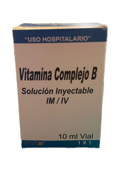 VITAMINA COMPLEJO B SOLUCION INYECTABLE 10 ML 1 FRASCO DE 10 ML Q2 VIDA