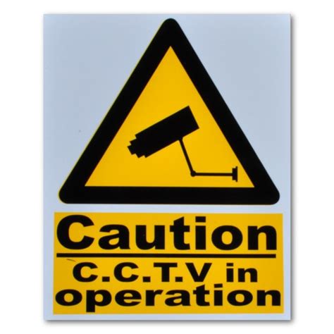 Self Adhesive Caution Cctv In Operation Sign Type 2 Driving